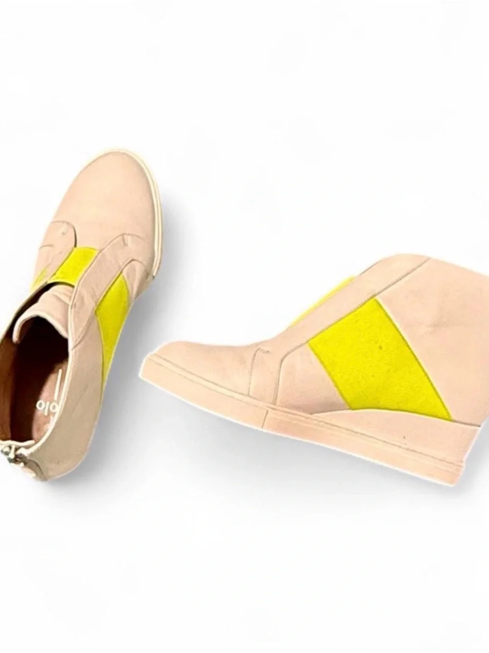 $220 - Lina Paolo Hidden Wedge High-Top Sneakers – Women’s Size 7M